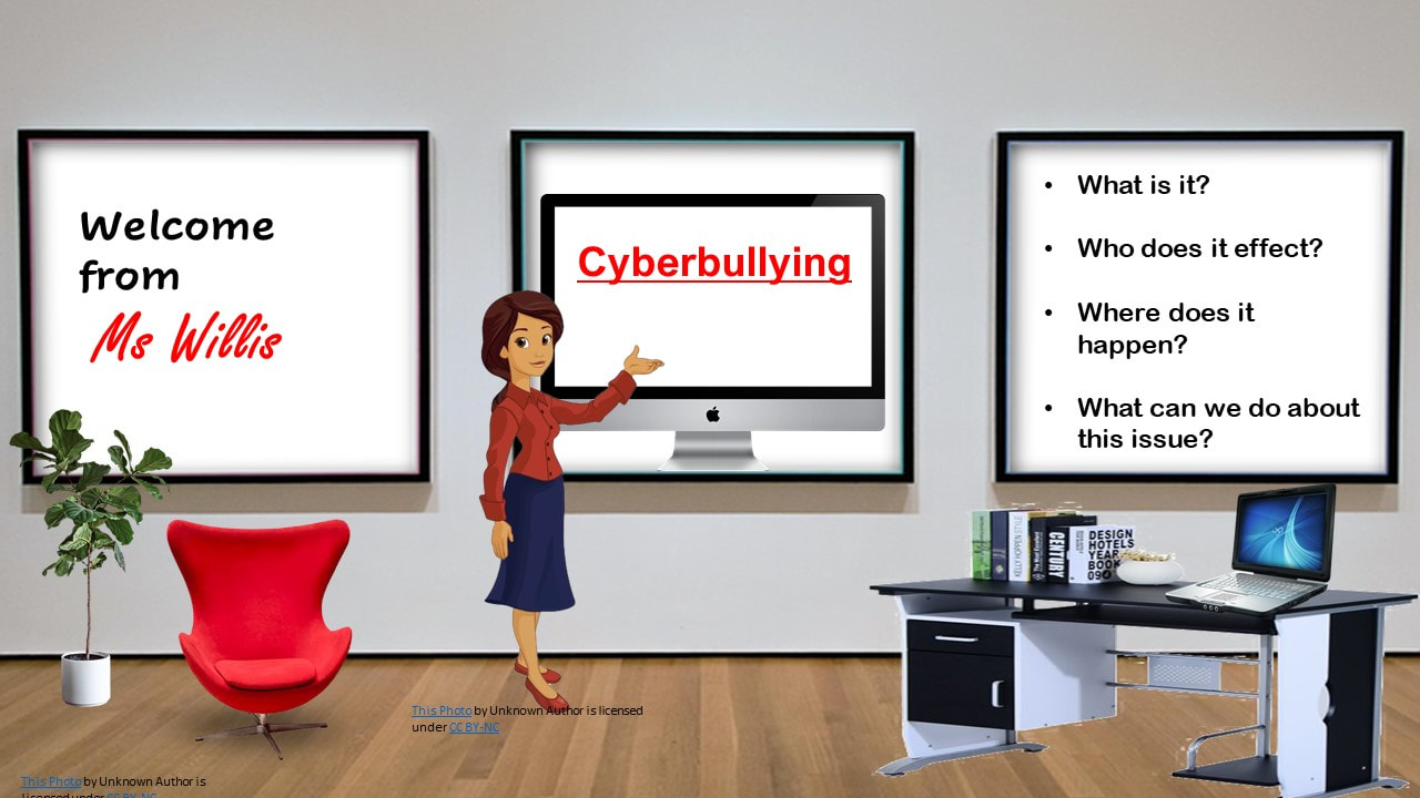 Ms Willis Classroom presentation Digital classroom on cyberbullying. Asking some questions to have the children think ahead of time.